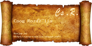 Csog Rozália névjegykártya