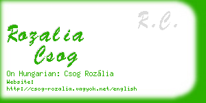 rozalia csog business card